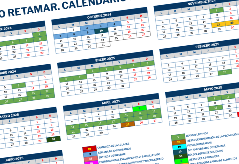 Ya está disponible el calendario escolar del curso 2024-2025 • Retamar ...